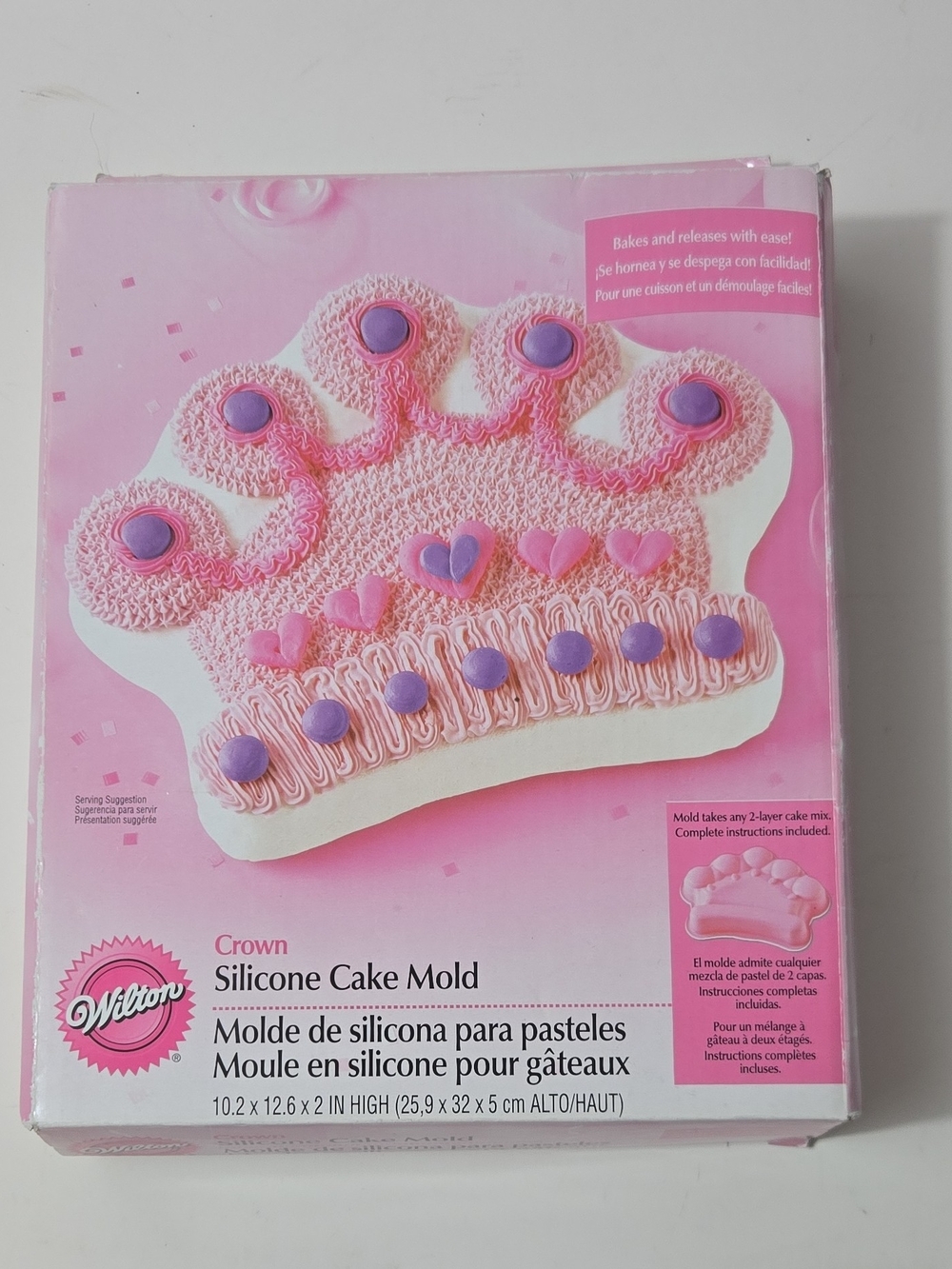 Wilton Pink Crown Silicone Cake Mold for Party Cakes